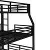 Kumasinova Bunk Bed,Metal Triple Bunk Bed with Ladder,Safety Guardrails for Kids,Bedroom,Noise-reduced Design - 3 of 4