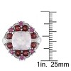 EVERLY JEWELRY | Sterling Silver 6 1/4 CT TGW Rose Quartz Rhodolite Fashion Ring - 2 of 3