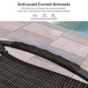 PURPLE LEAF Outdoor Chaise Lounge Chair Set of 2 Patio Pool Lounger Chairs with Wooden Armrest Sunbathing Tanning Recliner for Outside Backyard - 4 of 4