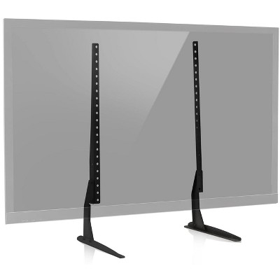 Adjustable Black Steel Universal Tabletop TV Stand for 32"-60" TVs