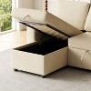 TiramisuBest 78.75" Black Reclining L-Shaped Sofa with Pull-Out Bed, USB & Type-C Ports, Reclining Storage & Side Organizer Pocket for Living Room - 2 of 4