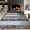 Washable Area Rugs Large Rug with Non-Slip Backing, Geometric Rug Stain-Resistant Accent Carpet Soft Low Pile Carpet for Bedroom - 3 of 4