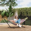 Double Hammock With Spreader Bar And Steel Bracket , Suitable For Camping, Backyard And Garden - 3 of 4