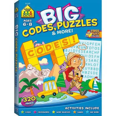 School Zone Big Codes, Puzzles & More Workbook - (Big Workbook) (Paperback)