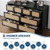 Coucheta Dresser with 6 Drawers - Farmhouse Style Wooden Chest of Drawers with Metal Handles for Bedroom & Living Room - 3 of 4