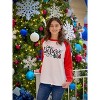 Merry Christmas Sweatshirts For Women Gnomes Funny Sweatshirt Cute Long Sleeve Xmas Holiday Tree Graphic Pullover Top - 2 of 4