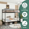 Racxily Bunk Bed with Ladder and high Guardrail, Able to Split, Metal Bunk Bed, Storage Space, Noise Free, Twin Over Twin Size - 4 of 4