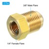 Unique Bargains Fit Air Gas Line Refrigeration Brass SAE 45 Degree Flare Plumbing Connectors - 3 of 4