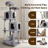 54.3" Cat Tree Tower for Indoor Cats - Multi-Level Furniture Activity Center with Scratching Posts, Perch, Hammock, Condo, Pompoms - 3 of 4
