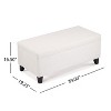 NicBex Pouf Ottoman Bench with Storage, Oversized Footrest Ottoman for Living Room, Entryway and Bedroom - 2 of 4