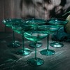 The Wine Savant Teal Colored Champagne & Cocktail Glasses, Beautiful Addition to Home Bar with a Unique Style & Decor - 6 pk - 4 of 4