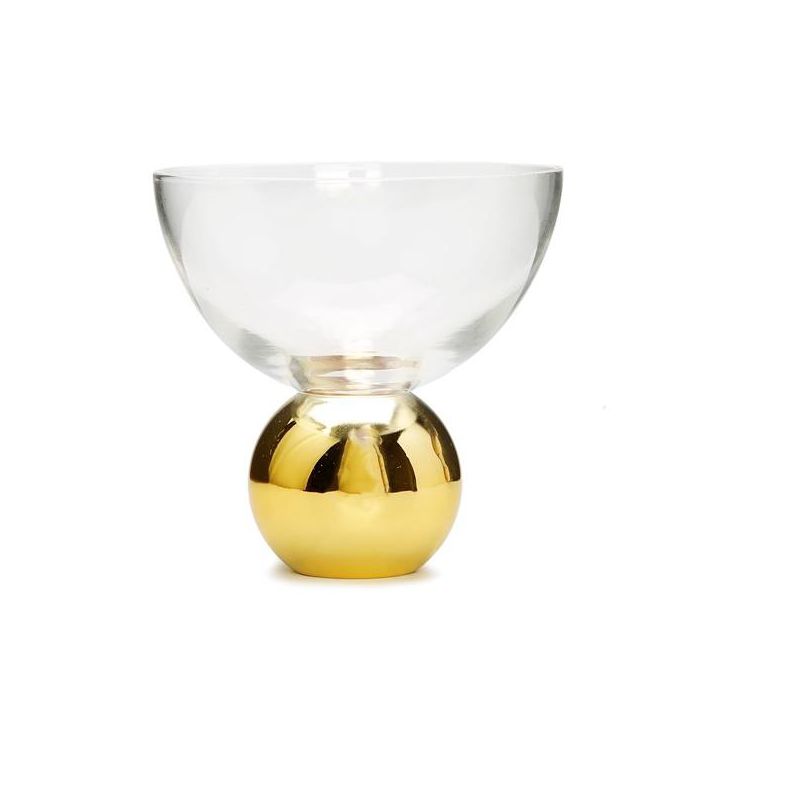 Classic Touch Set of 4 Dessert Bowls on Gold Ball Pedestal, 3.75", 1 of 3