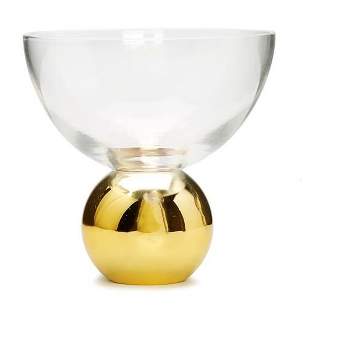 Classic Touch Set of 4 Dessert Bowls on Gold Ball Pedestal, 3.75"