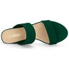 Allegra K Women's Back to College Faux Suede Dual Straps Block Heel Slide Sandals - 4 of 4