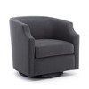 Polyester Swivel Glider Barrel Chair with Seamless Swivel, Compact Size, and Soft Polyester Upholstery - 3 of 4