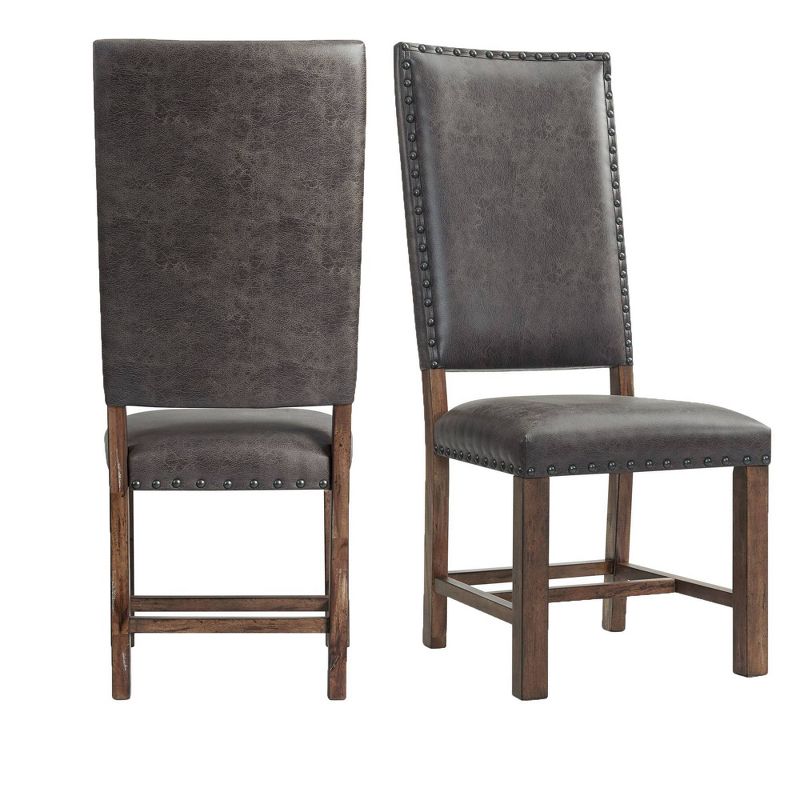 Set of 2 Hayward Tall Back Side Chair Set Walnut - Picket House Furnishings, 1 of 14