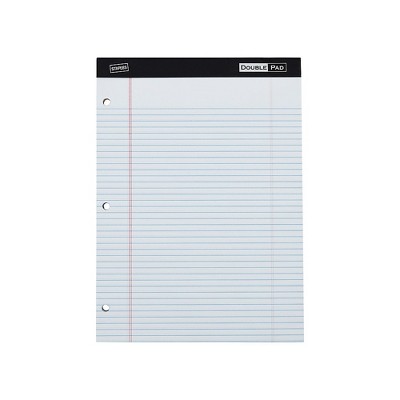 Staples Notepad 8.5" x 11.75" Narrow White 100 Sheets/Pad (13773/18579) 822759