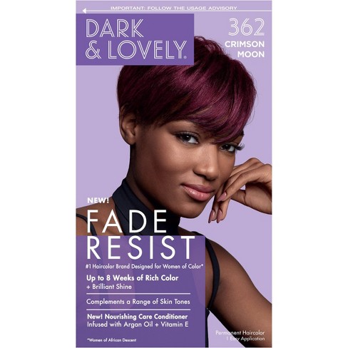 Dark And Lovely Fade Resist Permanent Hair Color - 362 Crimson Moon ...