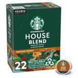Starbucks Medium Roast K-Cup Coffee Pods — House Blend for Keurig Brewers — 1 box (22 pods)