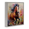 Stupell Industries Vivid Horse Galloping Framed Giclee Art, Gray, 24" x 24" - 2 of 4