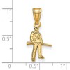 Black Bow Jewelry 14k Yellow Gold West Virginia Mountaineers NCAA Medium Pendant - 2 of 3