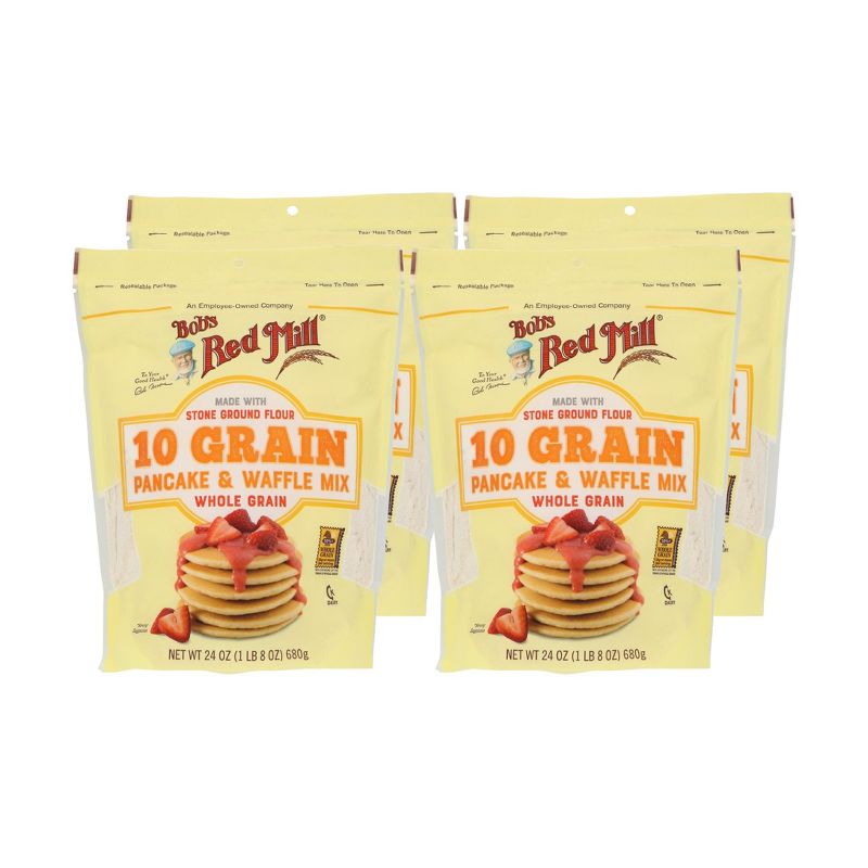 Bob's Red Mill 10 Grain Pancake & Waffle Mix - Case of 4/24 oz, 1 of 7