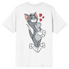 Tom & Jerry Love Song Crew Neck Short Sleeve Women's White T-shirt - 2 of 4