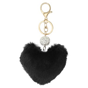 Unique Bargains Metal Alloy Soft Durable Artificial Cute Puff Ball Keychain 1 Pc - 1 of 4