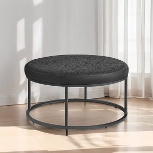 Ottoman Bench, Large Ottoman, Ottoman Coffee Table, Leather Footstool, Reversible Top, Padded Seat, Max. Load 660 lb - 1 of 4