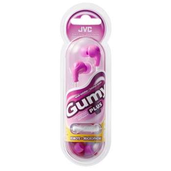 JVC - In Ear Gumy Plus Wired Earbuds with Mic - PINK