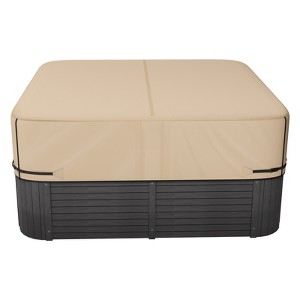 VEVOR Outdoor Hot Tub Cover, 85 x 85 x 20 Inch Weatherproof and Waterproof Hot Tub Cover Protector, 600D Heavy Duty Oxford Fabric, Brown - 1 of 4