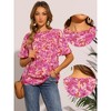 INSPIRE CHIC Women's Floral Ruffle Sleeve Causal Cute Summer Top - 2 of 4