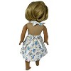 Doll Clothes Superstore Size 7 Matching Girl And Doll Blue Flower Sundresses - 3 of 4