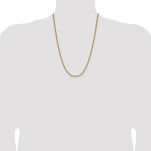 Chisel Stainless Steel Polished Yellow IP-plated 3mm 24" Round Curb Chain Necklace - 1 of 4