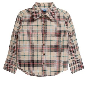 RuggedButts Boys Long Sleeve Button Down Shirt - Tannen Plaid, 6 - 1 of 2