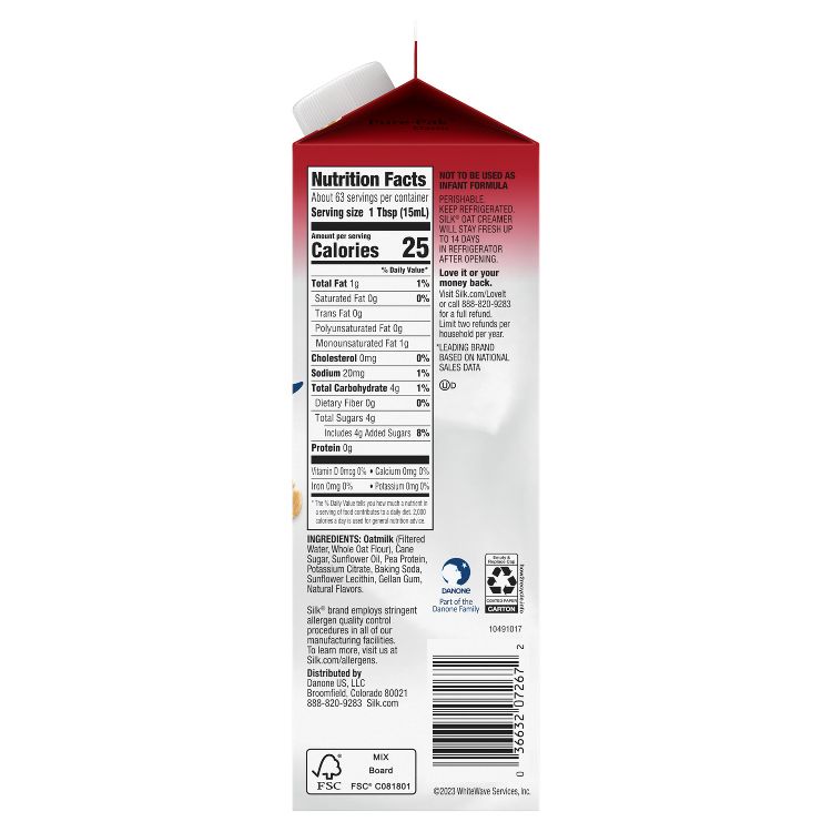 Silk Dairy-Free Oat Creamer, 6 of 8