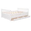 Daybed with Trundle and 3 Storage Drawers, Wood Captain’s Bed with Trundle Bed, Platform Bed - 4 of 4