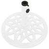 vidaXL Umbrella Base White Cast iron 15.7 in x 12.6 in Decorative Design - 3 of 4
