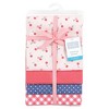 Hudson Baby Infant Girl Cotton Poly Flannel Receiving Blankets, Cherry Sweet, One Size - 2 of 4