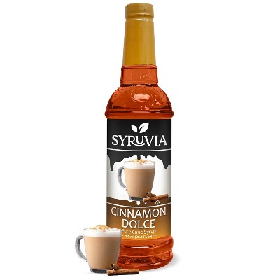 Syruvia Cinnamon Dolce Syrup - 25.4 fl oz. Premium Flavoring Syrup For Coffee