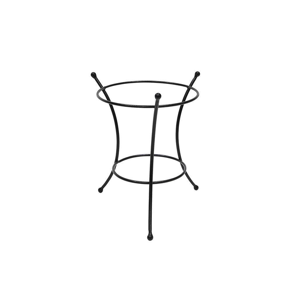 Photos - Flower Pot 14" Iron Multi-Use Stand for Planter, Birdbath, Gazing Ball Black - ACHLA