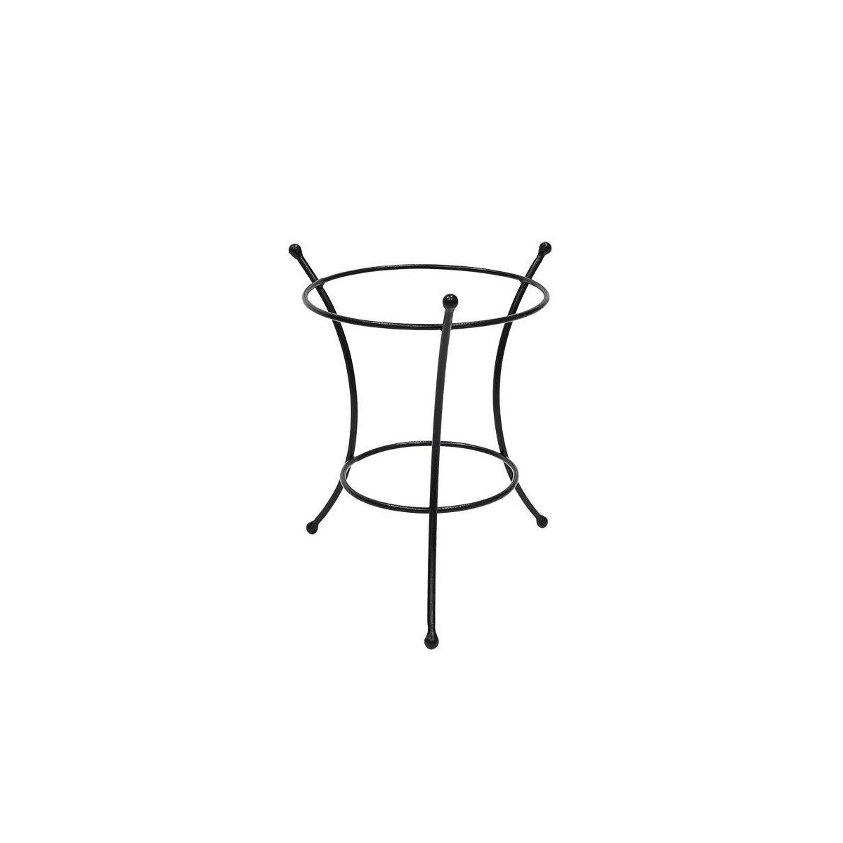 14" Iron Multi-Use Stand for Planter, Birdbath, Gazing Ball Black - ACHLA Designs