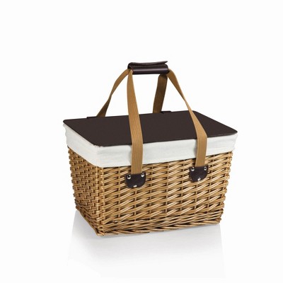 Picnic Time Canasta Wicker Picnic Basket