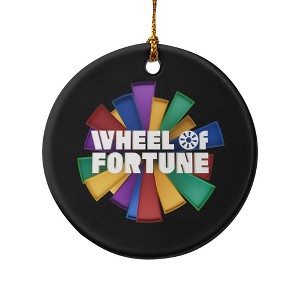 Wheel of Fortune Onion Logo Porcelain Holiday Christmas Tree Ornament  2.8" (7.1 cm) - 1 of 4