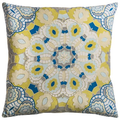 HomeRoots 20" Mustard Cotton Throw Pillow