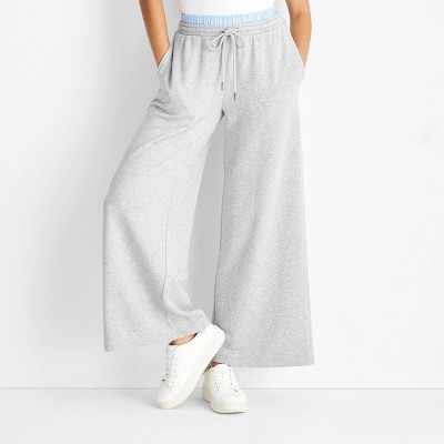 Women's Mid-Rise Fleece Boxer Sweatpants - Future Collective Gray XL