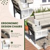 Cesicia 4-Piece Gray Patio Sofa Set With Side Table & Cushions for Relaxing in Your Backyard, Porch, Poolside - 4 of 4