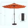 Sonkuki 9ft LED Round Outdoor Patio Market Umbrella w/Aluminum Pole and 8 Sturdy Ribs - 3 of 4