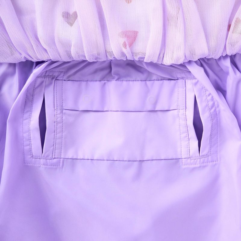 Girls' Adaptive Flutter Sleeve Tulle Dress - Cat & Jack™ Almond Cream, 5 of 6