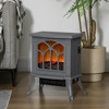 NAYSAYE Indoor Fireplace Freestanding Compact Stove with Flame Effect for Living Room, Gray, 14.8"*9"*17.3" - 2 of 4